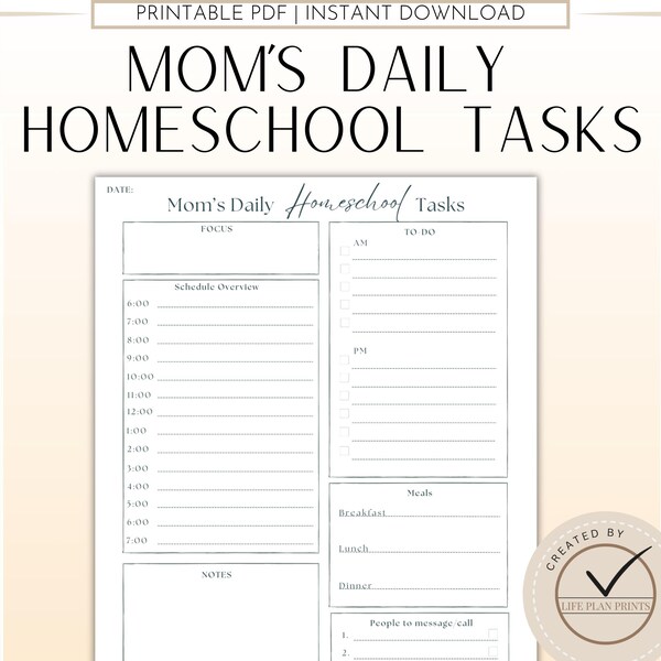 Stay at Home Mom Planner - Etsy