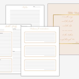 Faith Journal Faith Binder Printable Bible Study Sheets | Etsy