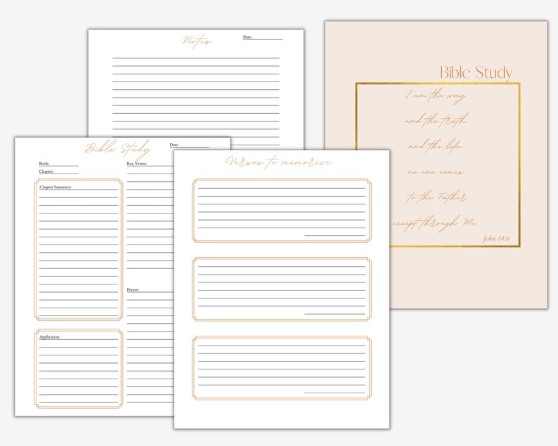 Faith Journal Faith Binder Printable Bible Study Sheets | Etsy