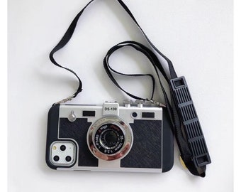 Emily in Paris 3D camera Iphone case (Black) Vintage Y2K Camera Gift For Her Him Birthday iPhone 14 13 12 11 X Instagram Tiktok Style