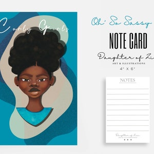 Cartolina di ragazza nera~Oh So Sassy 04~Arte afroamericana~Magia di ragazza nera~Capelli afro~Cancelleria~Bellezza nera~Arte afro~Biglietto di auguri~Arte della melanina