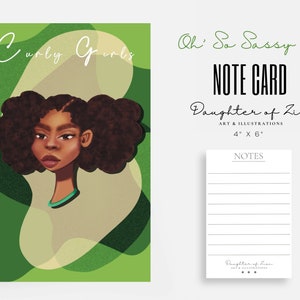 Cartolina di ragazza nera~Oh So Sassy 02~Arte afroamericana~Magia di ragazza nera~Capelli afro~Cancelleria~Bellezza nera~Arte afro~Biglietto di auguri~Arte della melanina