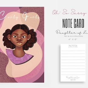 Cartolina di ragazza nera~Oh So Sassy 03~Arte afroamericana~Magia di ragazza nera~Capelli afro~Cancelleria~Bellezza nera~Arte afro~Biglietto di auguri~Arte della melanina