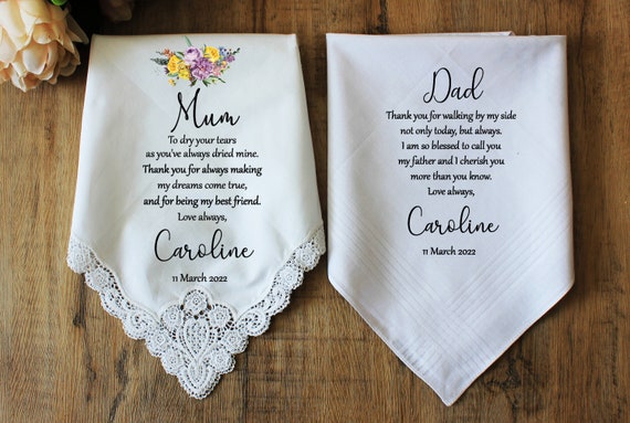 vermogen De onze Perforatie Bruid zakdoek van mama bruiloft zakdoek-BEDRUKT - Etsy Nederland
