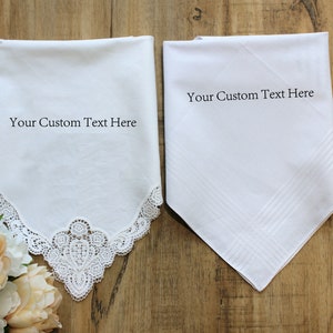 Your Custom Text Here-Wedding Gifts,Wedding day Handkerchief ,Custom Handkerchief, Personalized Handkerchief,Wedding Day Gift,For your tears