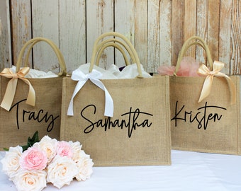 Personalized Bridesmaid tote bag,wedding tote,Personalized Party Burlap Bag,bridesmaid bag,Gift Bag Bridal,Party Bridesmaid Gifts,tote bag