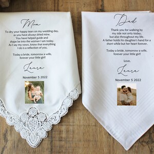 Custom Handkerchief,Father of the Bride,Wedding Handkerchief,Wedding gift For Dad,Of all the walks gift,Wedding Hankerchief Hankie,Gift Set