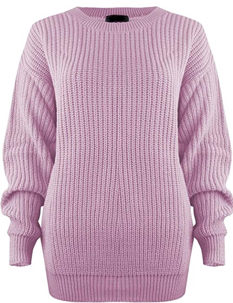 New Ladies Women's Chunky Thick Baggy Jumper Knitted Etsy UK