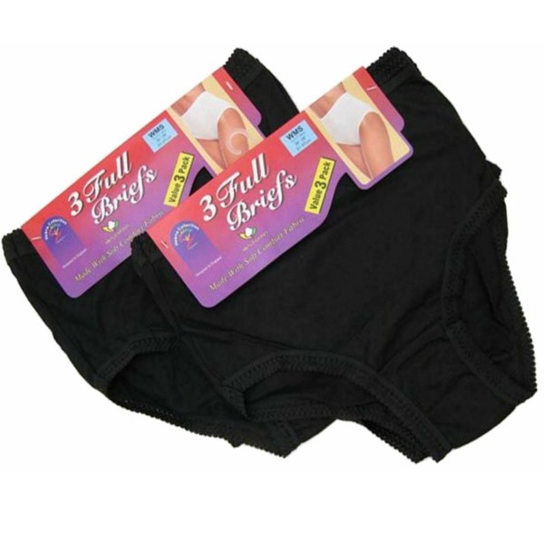 Pack of 6 Ladies Briefs Maxi Women Cotton Full Comfort Fit Underwear Size 10-24