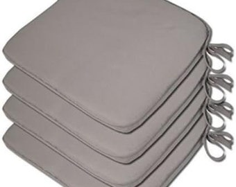 Removable Chair Seat Pads with Ties Chairs Office Home Garden Foam Cushions (Pack of 2,4,6 & 8)