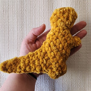 Large Crochet T-Rex Dino Nugget Plushie, Dino Nuggie, Tyrannosauras Rex Chicken Nugget, Unique Gifts, Handmade