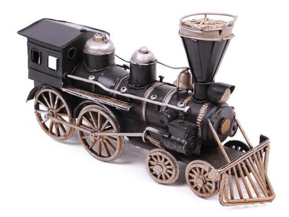 Handcrafted Nostalgic Metal Locomotive, Perfect Gift for Metal Enthusiasts, Office and Home Elegance,Cherished Milestones,Vintage Locomotive
