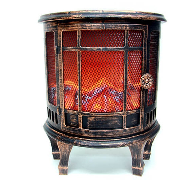 Chimenea decorativa hecha a mano, efecto de llama LED, chimenea de escritorio y pared, imagen de fuego realista, decoración de oficina y hogar, apariencia de madera