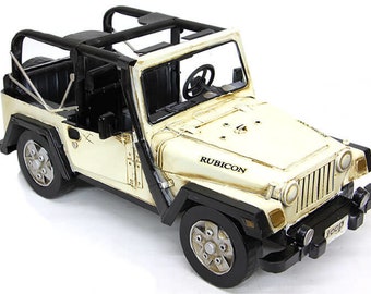 Decoración de Jeep de metal hecha a mano y única: ¡mejore su espacio con detalles todoterreno de alta calidad! Perfecto para el hogar y la oficina
