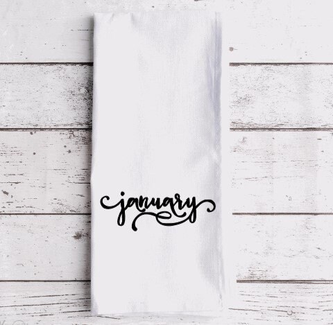 Months of the Year Kitchen Towels Etsy