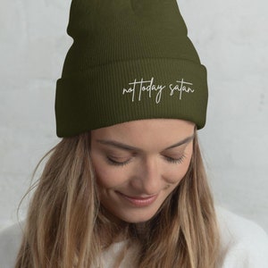 Embroidered Beanie Christian Hats Trendy Jesus Hat Warm Winter Beanie Hats Faith Clothes Jesus Apparel Bible Christmas Gifts For Christians