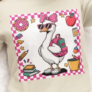 Silly Goose Teacher Club PNG: Floral Back to School Shirt Design (Digital Download