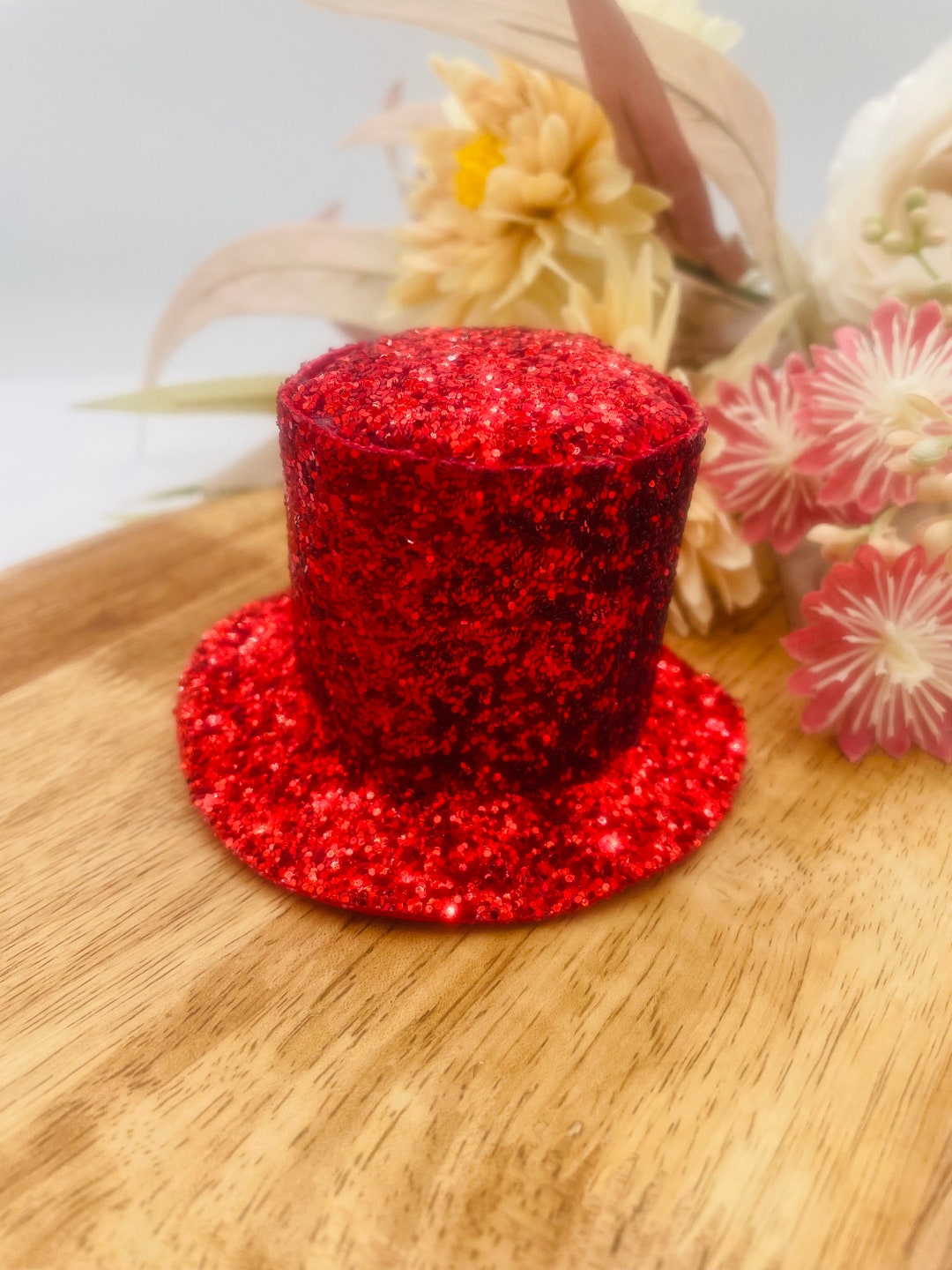 Mini Top Hat Hair Clip Red Top Hat Hair Clip Etsy