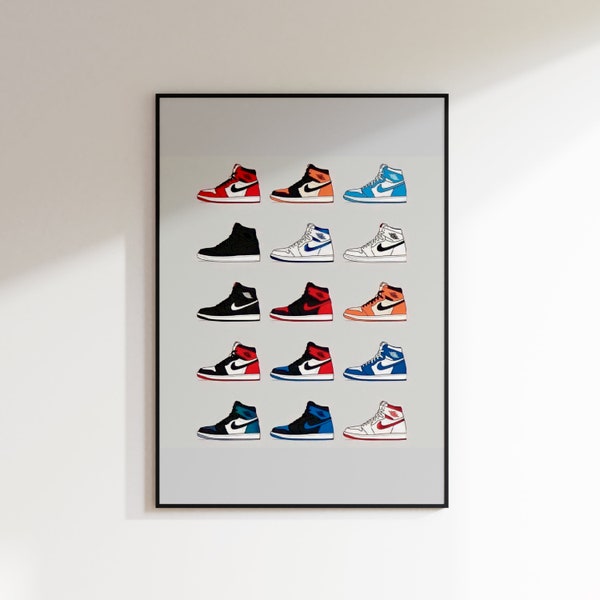 HypeBeast Printable Wall Art, Hypebeast Sneaker Poster, Minimalist Hypebeast Shoe poster, Sneaker Prints Set, Sneakerhead Decor