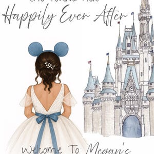 Panneau de bienvenue personnalisé pour la douche nuptiale inspiré de Disney