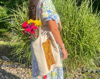 Handmade Palestinian Tatreez Tote Bag