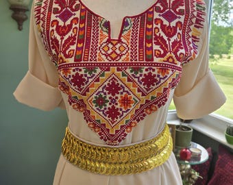 Traditional coin belt, and headpiece set