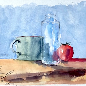 Watercolor, Watercolor, Still Life, Mural, Decoration, Decoration