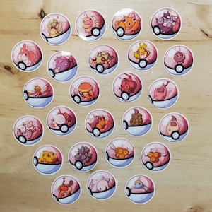 Pokespe-Style Bug Type Sticker Set (25 Designs + Shiny Variations)
