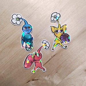 Carrying Pikmin (Red, Yellow, Blue Pikmin Stickers)