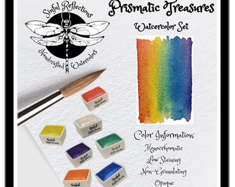 Prismatic Treasures Mica Watercolor Set Pearl Watercolor Gift Set Art Watercolor Gift Set Metallic Watercolor Paint Set Christmas