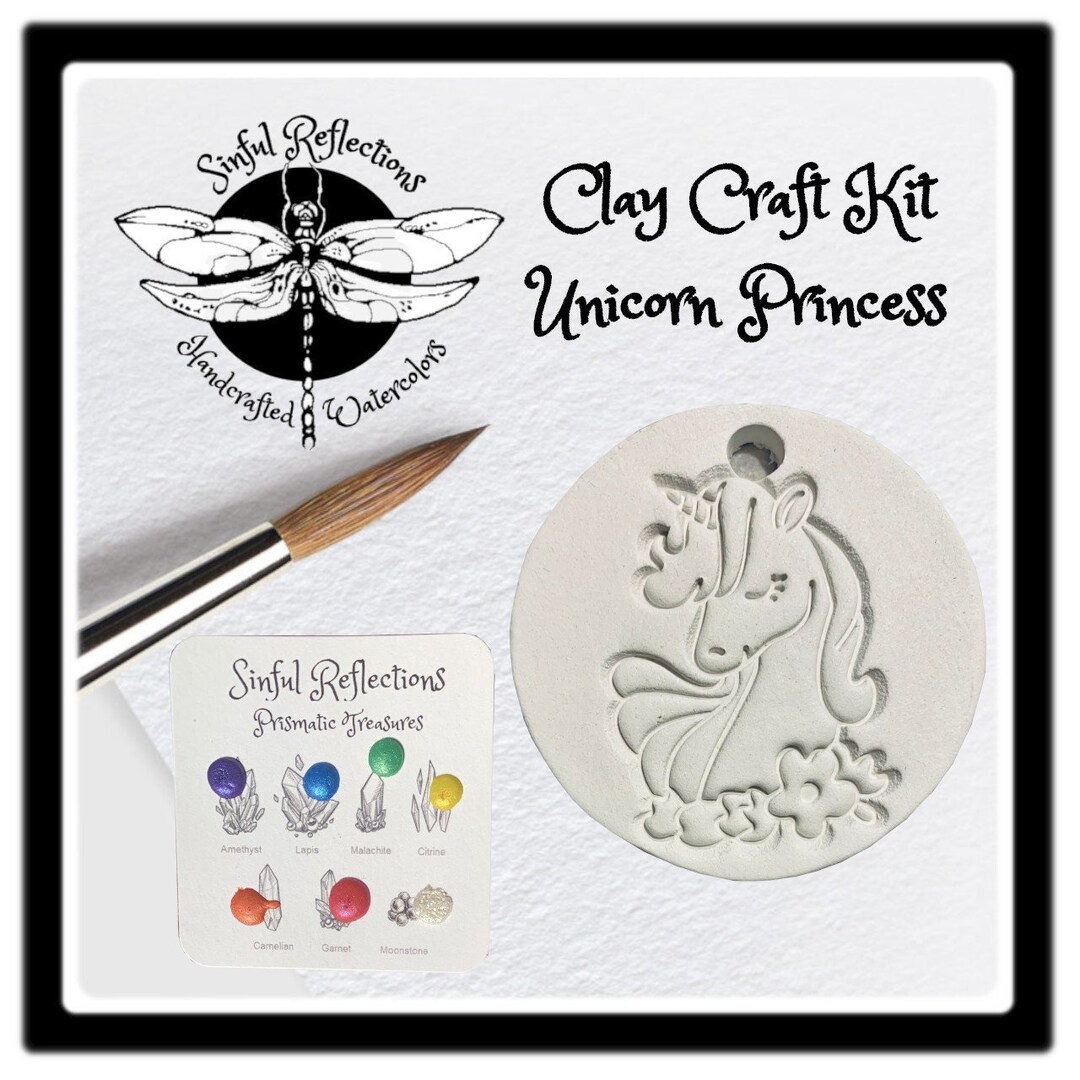 Watercolor Clay Craft Kit Kids Gift Ceramic for Mom Paint Etsy