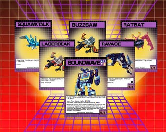 EDH MTG Transformers Decepticon Cassettes Retro Tech Spec Themed Commander  and Token Play Test Proxy Cards L Soundwave L Thopter L Gnome - Etsy