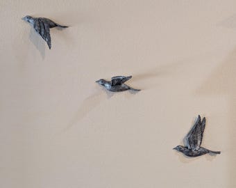 2 Sets Special Order - Vintage Burwood Golden Swallow Wall Decor
