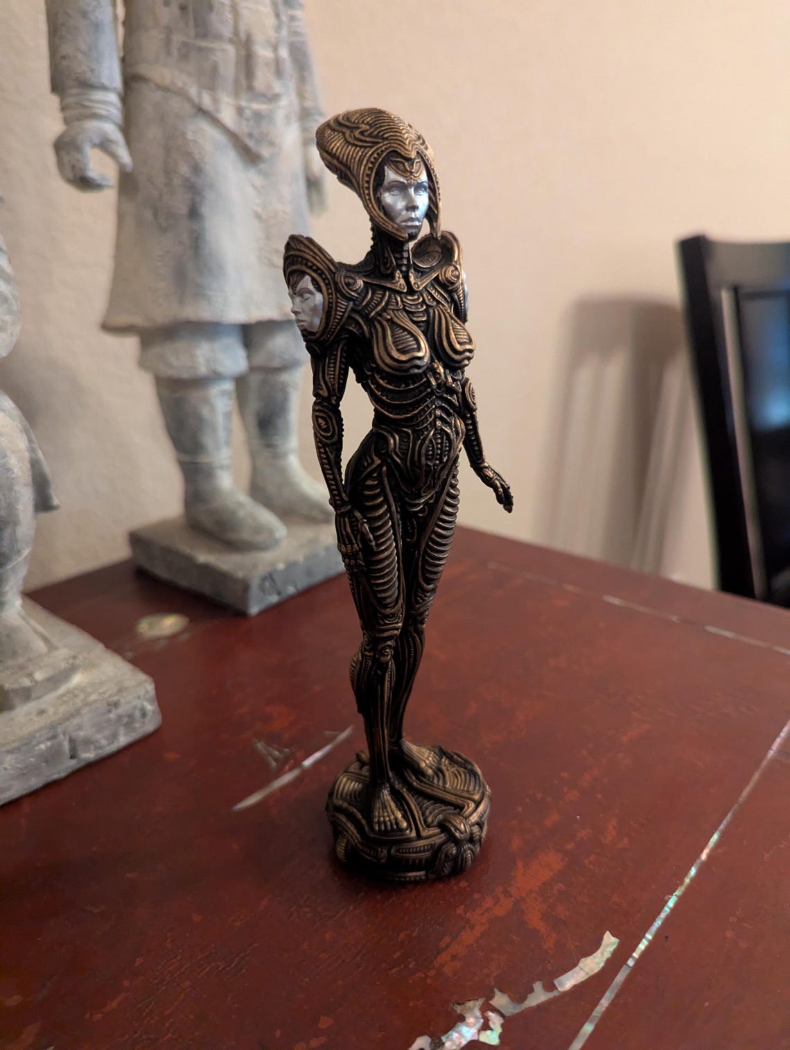 Exquisite Alien Exquisite Ancient Alien Statue - High Detail Decor - Gold & Silver - Etsy
