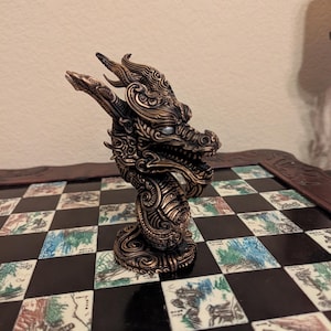 Dragon Bust – Indonesian & Asian Inspired - Hand-Painted Resin