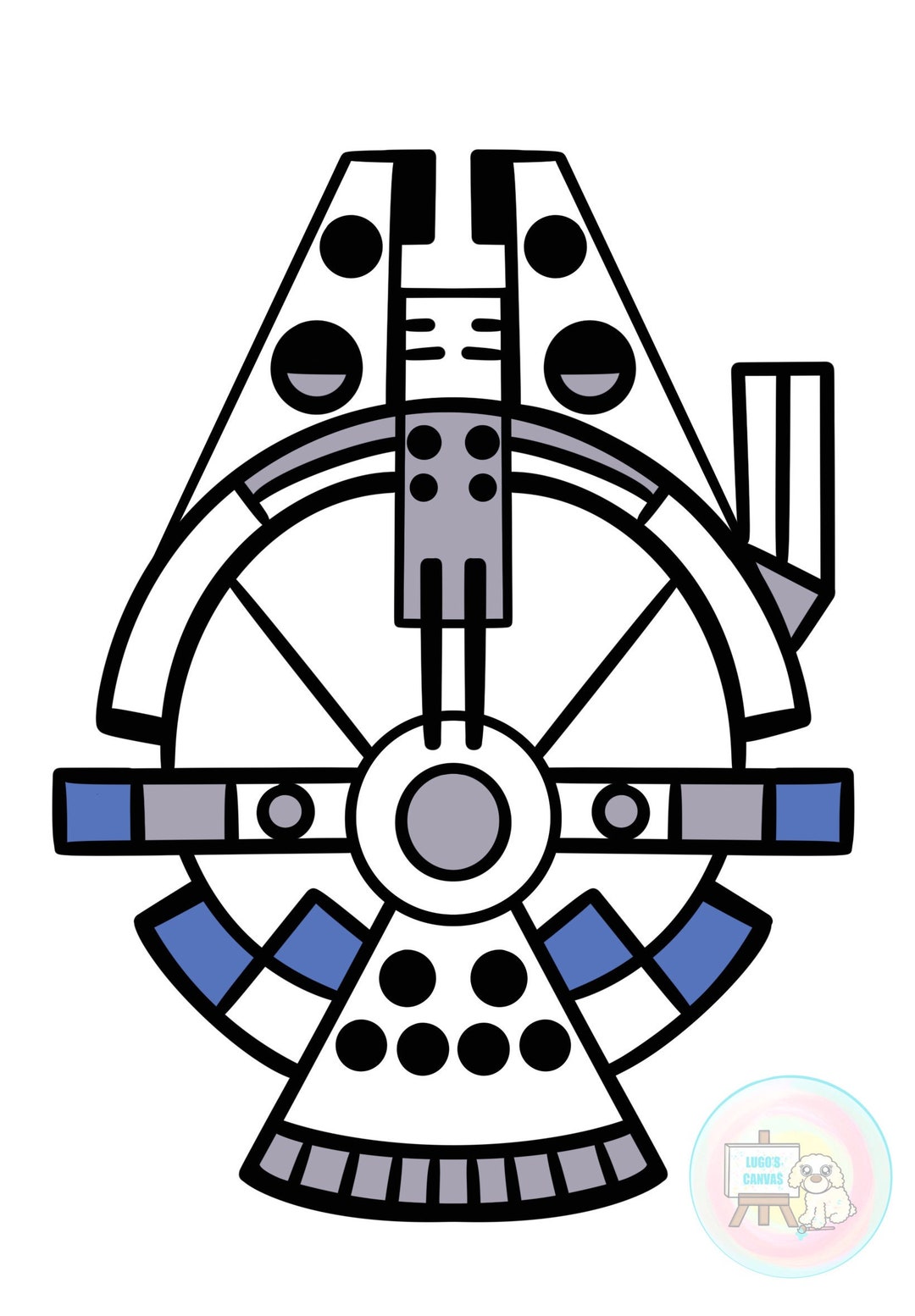 Star Wars Millennium Falcon SVG File/ JPEG/ PNG - Etsy