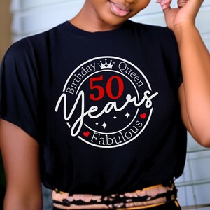 50. Geburtstag Shirt, 50. Geburtstag Shirt, 50 und fabelhaft, Freunde Party Shirts, Geburtstagsreise Shirt, 50.Geburtstagsgeschenk, Geburtstagskader