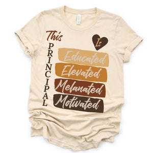 Chemise principale, chemise afro-américaine, t-shirt histoire des noirs, t-shirt principal, fierté noire, cadeau enseignant, t-shirt mélanine, directeur d&#39;école
