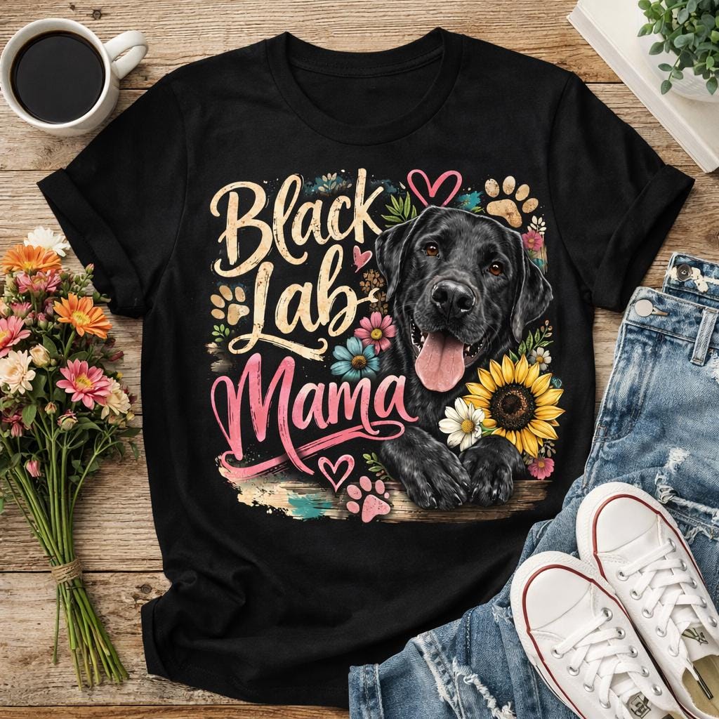 Black Lab Mama PNG | Labrador Dog Mom Sublimation Design (digital ...