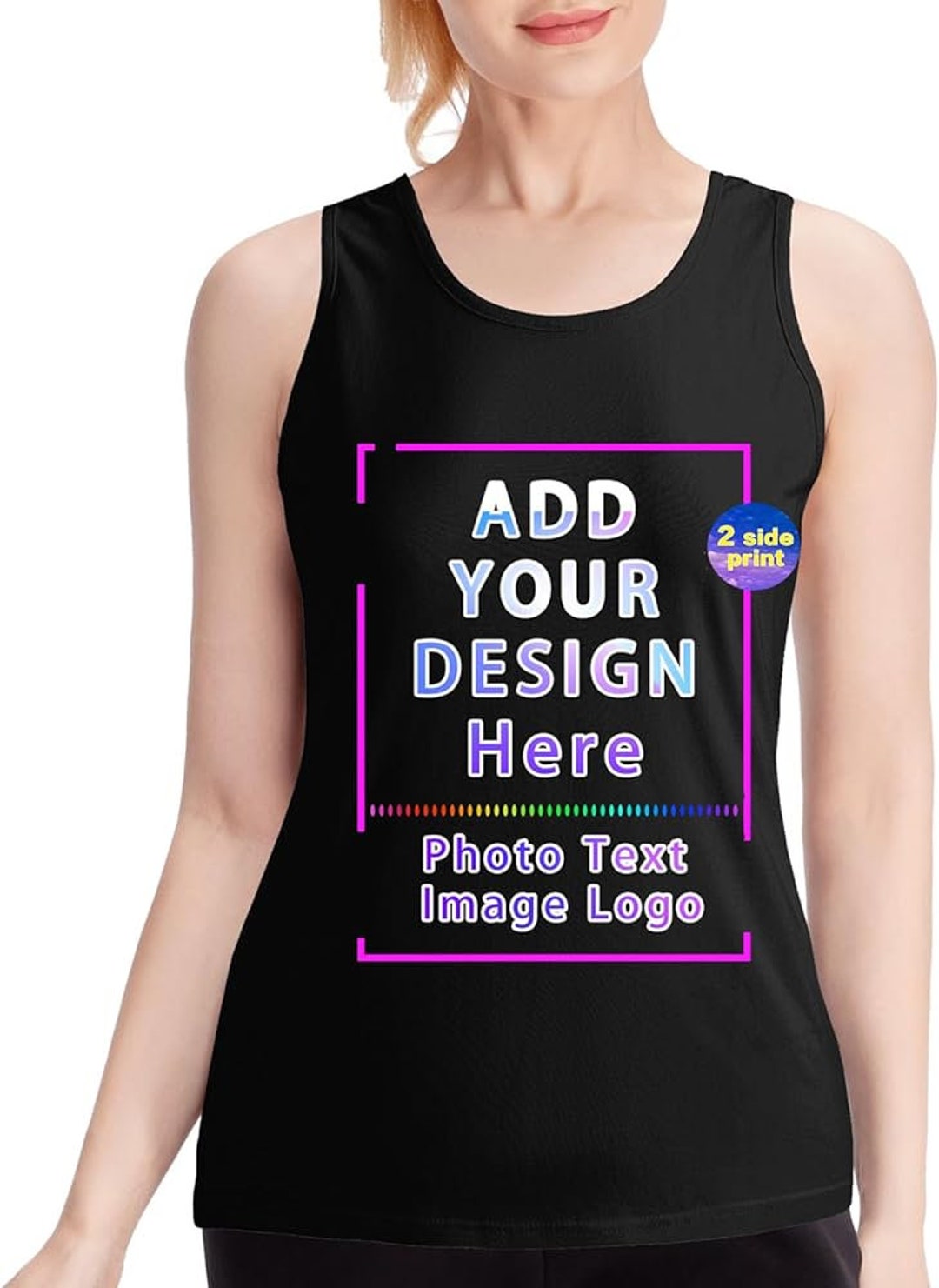 Customisable Tops Custom Tank-top, Women's Custom Tank, Personalized Tank-top, Customized ...
