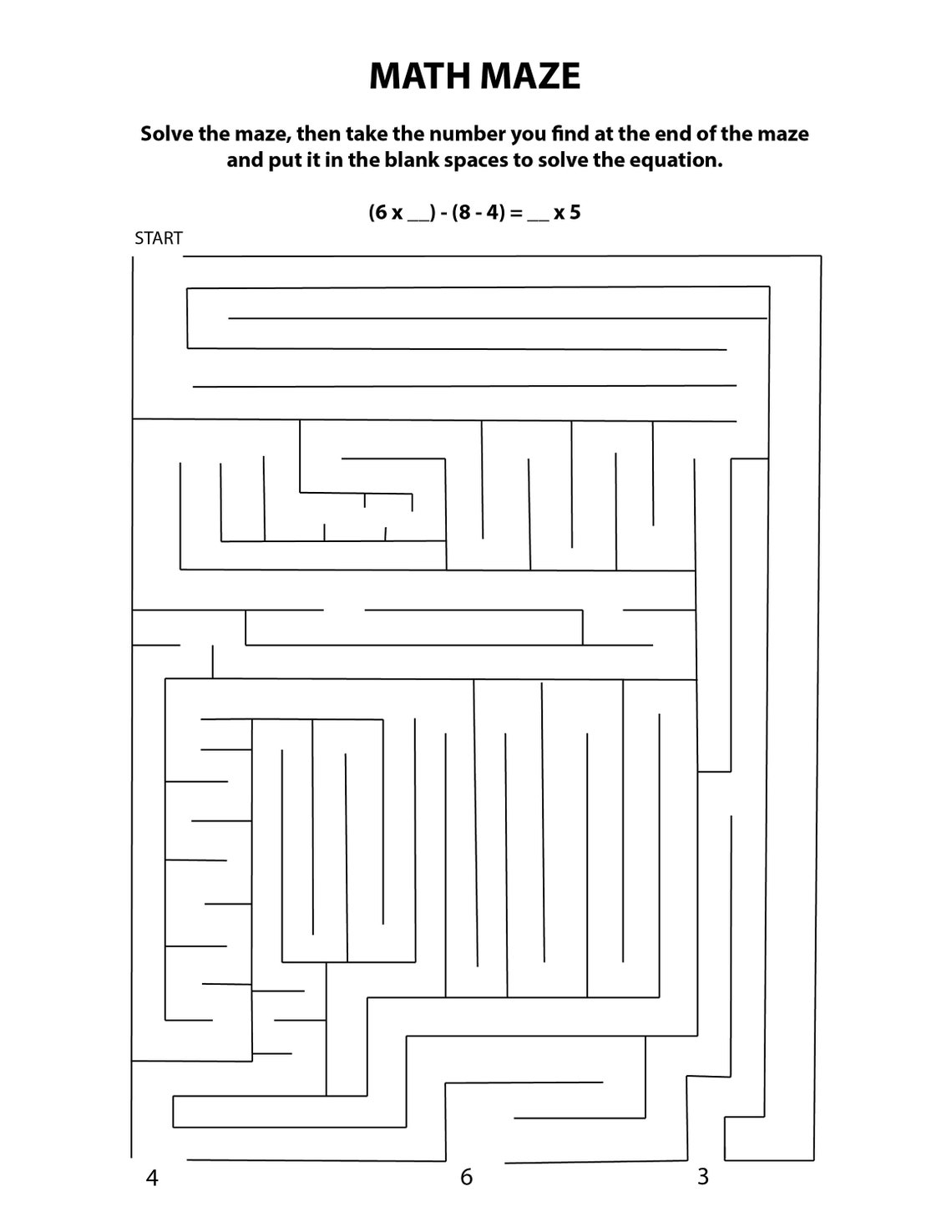 Printable Worksheets Math Maze Bundle Academic Resource Etsy