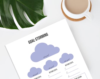 Goal Tracking Worksheet Instant Download