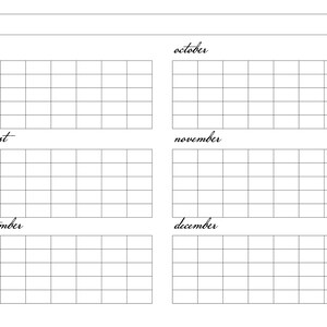 Printable Year-at-a-glance Perpetual Calendar Instant Download - Etsy