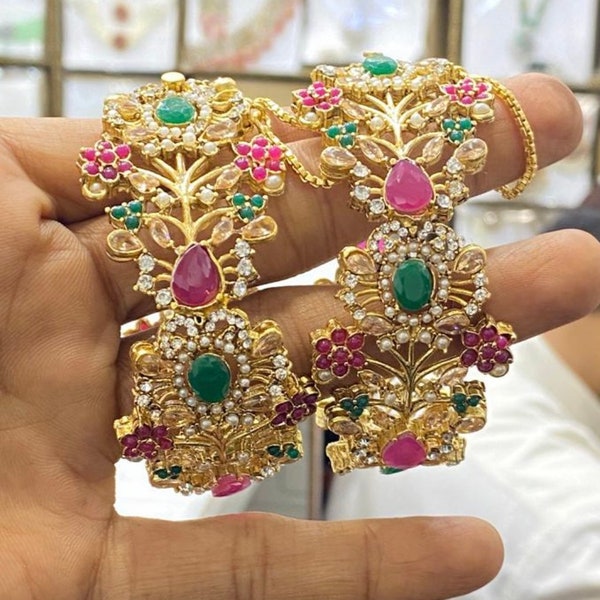 Nauratan Hyderabadi Kara Bangle Kangan / Indian Pakistani Bridal Shaadi Wedding Jewelry / Sabyasachi Bollywood/ Muslim Halal