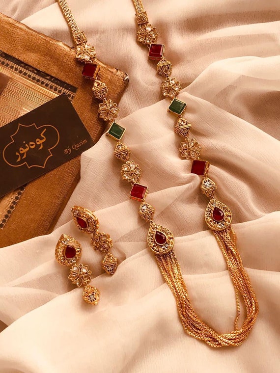 Egyptian Long Mala Set Gold Plated 