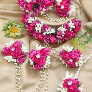 Artificial Mehndi Mayoon Floral Jewelry Set / Indian Pakistani - Etsy