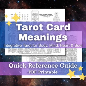 Tarot Card Meanings Guide PDF – Printable Quick Reference Chart for Beginners & Readers – Learn Tarot with INTAROTIVE Integrative Tarot