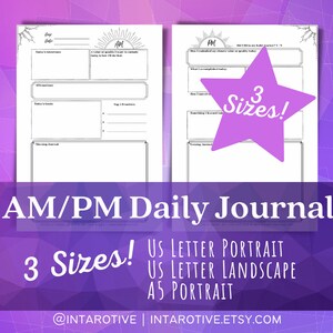 FM/EM-dagbok | Reflektion, avsikt, bekräftelse, mål, dagbok, tacksamhet, personlig utveckling, egenvård, skrivande, utskrivbar