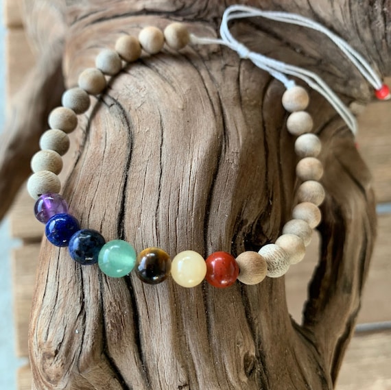 Mala bracelet, adjustable bracelet, wrist mala, hand mala, chakra healing bracelet, aromatic sandalwood