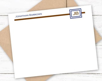 Personalized Note Card Set | Personalized Stationery Cards | Monogram Stationary | Professional Modern Notecards | Custom Gift for Him |M116